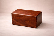 Solid Rosewood Cremation Urn for Human Ashes – Handcrafted Wood Urn | 6 Sizes (10–350 Cu In)